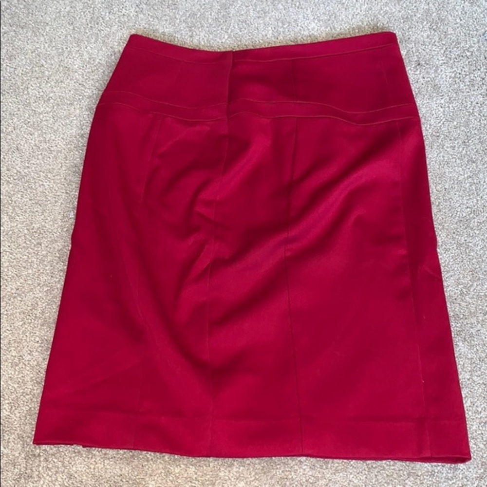 EXPRESS Design Studio Size 2 Red Pencil Skirt - Picture 2 of 10